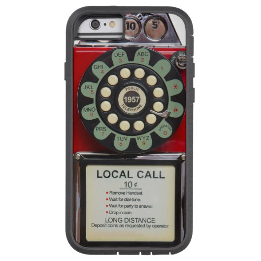 レトロの赤い困難な問題のiphoneカバー Case-Mate iPhoneケース (裏面)