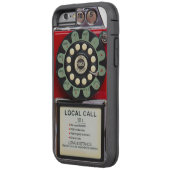 レトロの赤い困難な問題のiphoneカバー Case-Mate iPhoneケース (裏面左)