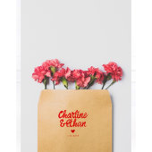 レトロの赤い結婚手書き ラバースタンプ