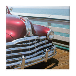 レトロの赤い車 タイル