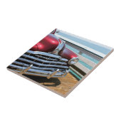 レトロの赤い車 タイル (側面)