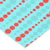 レトロの赤およびターコイズの点のテーブルのランナー ショートテーブルランナー (コーナー)
