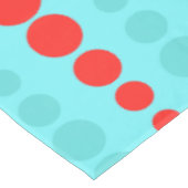 レトロの赤およびターコイズの点のテーブルクロス テーブルクロス (アングル)