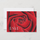 レトロの赤黒白は飲み物結婚したなRSVPを食べます 出欠カード (裏面)