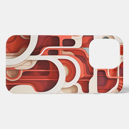 レトロの赤 iPhoneケース (裏面横)