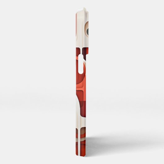 レトロの赤 iPhoneケース (右側面)