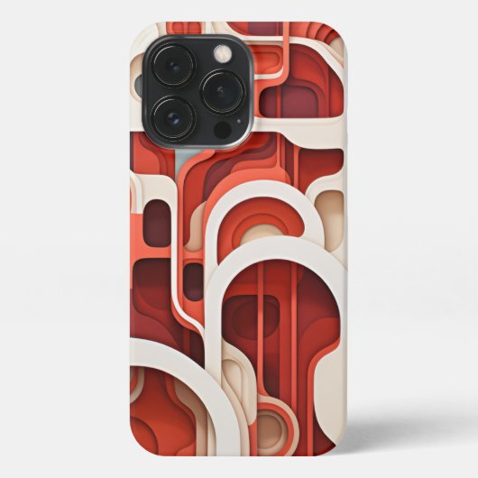 レトロの赤 iPhoneケース (裏面)