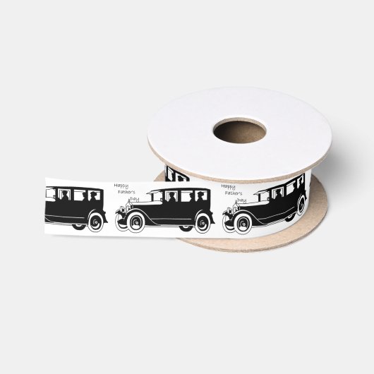 レトロの車父の日 サテンリボン (リール)