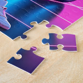 レトロの輝き：ネオン郷愁 ジグソーパズル (側面)