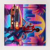 レトロの輝き：ネオン郷愁 ジグソーパズル (横)