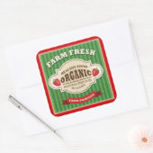 レトロの農場新しいポスターデザイン スクエアシール (封筒)