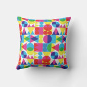 レトロの透明な図形の背景 クッション (裏面)