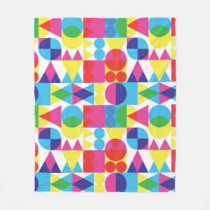 レトロの透明な図形の背景 フリースブランケット