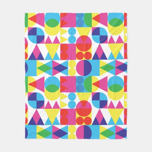 レトロの透明な図形の背景 フリースブランケット (正面)