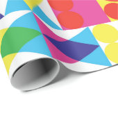 レトロの透明な図形の背景 ラッピングペーパー (ロールコーナー)