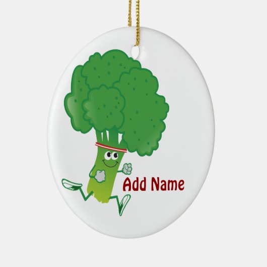 レトロの連続したブロッコリー セラミックオーナメント (右)