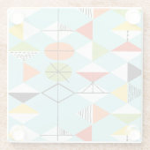 レトロの道化師のパタングラスのコースター ガラスコースター (裏面)