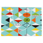 レトロの道化師パターンギフトバッグ ラージペーパーバッグ (裏面)