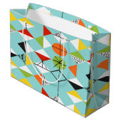 レトロの道化師パターンギフトバッグ ラージペーパーバッグ (裏面アングル)