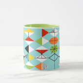 レトロの道化師パターン信号器のマグ マグカップ (中央)