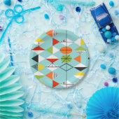 レトロの道化師パターン紙皿 ペーパープレート (パーティー)