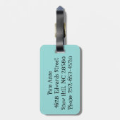 レトロの道化師パターン荷物のラベル ラゲッジタグ (裏面縦)