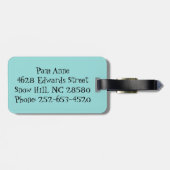 レトロの道化師パターン荷物のラベル ラゲッジタグ (裏面横)