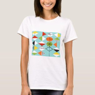 レトロの道化師パターンTシャツ Tシャツ