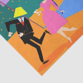 レトロの都市屋上のパーティーのティッシュペーパー 薄葉紙 (詳細)