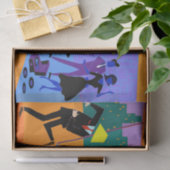 レトロの都市屋上のパーティーのティッシュペーパー 薄葉紙 (ギフト)