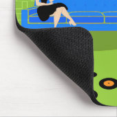 レトロの都市漫画のカップルのマウスパッド マウスパッド (コーナー)