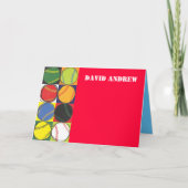 レトロの野球のテーマのサンキューカード サンキューカード (正面)