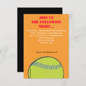 レトロの野球のテーマのバーのバルミツワーのパーティーカード 招待状 (正面/裏面)