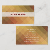 レトロの金ゴールドのダイヤモンドパターン 名刺 (正面/裏面)