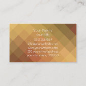 レトロの金ゴールドのダイヤモンドパターン 名刺 (裏面)