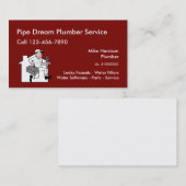 レトロの鉛管工サービスデザイン 名刺 (正面/裏面)