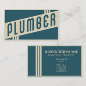 レトロの鉛管工 名刺 (正面/裏面)