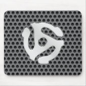 レトロの銀製のクロムは45スペーサを好みます マウスパッド (正面)