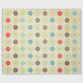 レトロの雪片の包装紙 ラッピングペーパー (フラット)