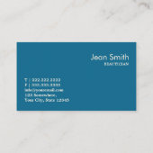 レトロの青いシェブロンの美容師の名刺 名刺 (裏面)