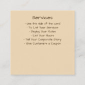 レトロの青いフロッピー・ディスク正方形の名刺 割引カード (裏面)