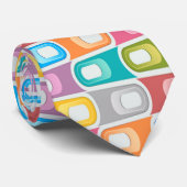 レトロの青い虹の抽象芸術のロカビリーの首のタイ ネクタイ (ロール)