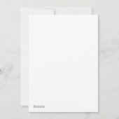 レトロの青いFlorishの休日の写真カード シーズンカード (裏面)