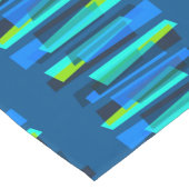 レトロの青および緑の抽象的なプリントのテーブルのランナー ショートテーブルランナー (コーナー)