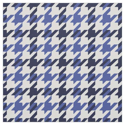 レトロの青と白千鳥格子のの格子柄 ファブリック (見本)