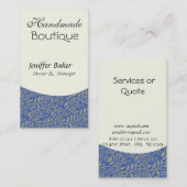 レトロの青エレガントなデザイン何でも屋 名刺 (正面/裏面)