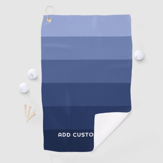 レトロの青ストライプいシンプル(Sans Serif名) ゴルフタオル (インサイチュ)