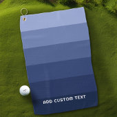 レトロの青ストライプいシンプル(Sans Serif名) ゴルフタオル