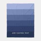 レトロの青ストライプいシンプル（Sans Serif名） フリースブランケット (正面)