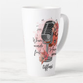 レトロの音声に失敗した場合のマイク話ロク カフェラテマグ (右アングル)